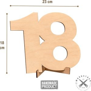 CUBIBOO ART Números de Madera 18 Años